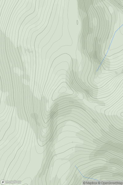 Thumbnail image for Stob Coire Easain [Fort William to Loch Treig & Loch Leven] [NN234727] showing contour plot for surrounding peak
